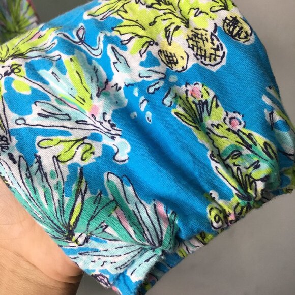 Lilly Pulitzer 24965 Mandy V Neck Jungle Toile Glam Tunic Shirt Size Medium - Picture 7 of 16